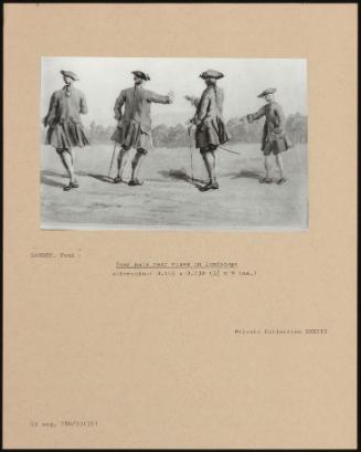 Four Male Rear Views in Landscape