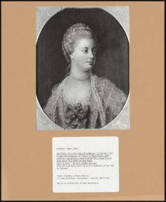 Portrait of Lady Cecilia Lennox, (1749-69), 12th Child of Charles, 2nd Duke of Richmond and Lennox, Wearing a Pink Dress with Blue Bows and with Flowers in Her Hair