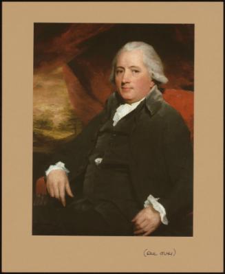 Portrait Of The Right Hon. Robert Blair Of Avontoun, Seated Against A Red Curtain, With A Landscape Beyond