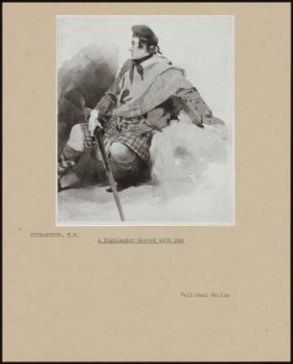 A Highlander Seated with Gun