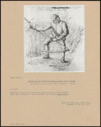 A Study For The Pilkington Crest, A Mower With A Scythe