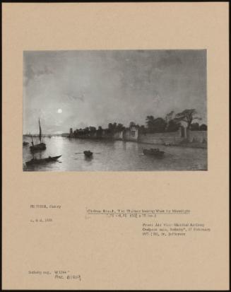 Chelsea Reach, The Thames Looking West By Moonlight