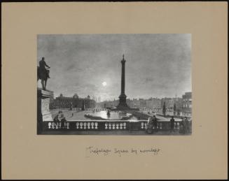 A View Of Trafalgar Square By Moonlight