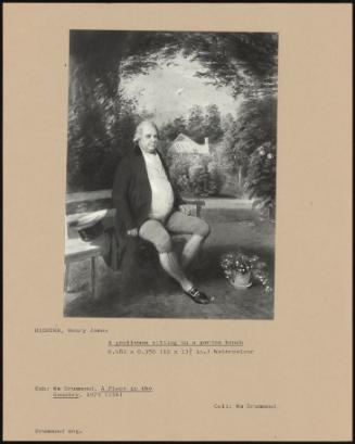 A Gentleman Sitting on a Garden Bench