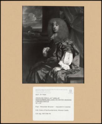 Josceline Percy, 11th Earl Of Northumberland (1644-70) Seated Wearing A Brown Mantle