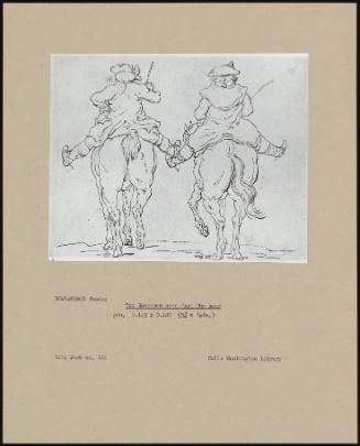 Two Horseman Seen From The Rear