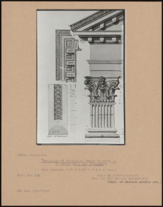 Mouldings Of Corinthian Temple In Ruins On Wye Castle Hill Near Pergamus