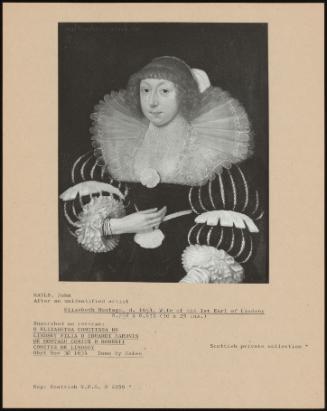 Elizabeth Montagu, D. 1634, Wife Of The 1st Earl Of Lindsey
