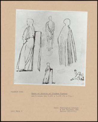 Sheet Of Studies Of Cloaked Figures