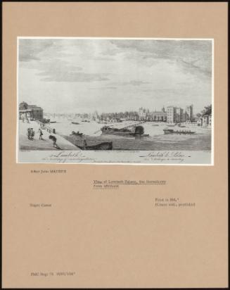 View Of Lambeth Palace, The Horseferry From Millbank