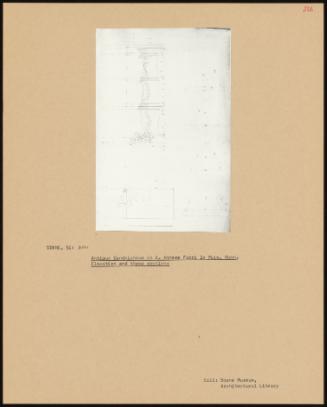 Antique Candelabrum In S. Agnese Fuori Le Mura, Rome, Elevation And Three Sections