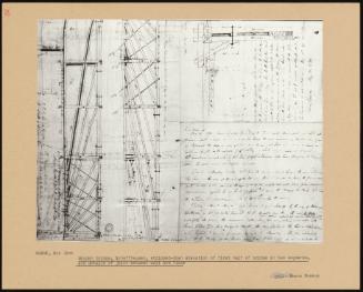 Wooden Bridge, Schaffhausen, Stripped-Down Elevation Of First Half Of Bridge In Two Segments, And details Of Joint Between Wall And Floor