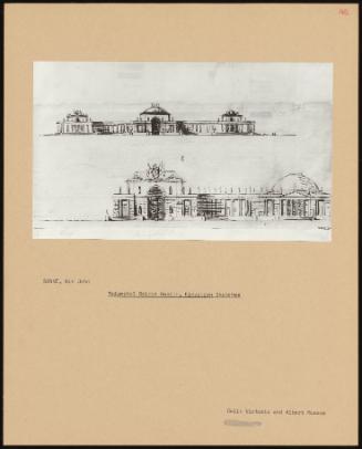 Triumphal Bridge Design, Elevation Sketches