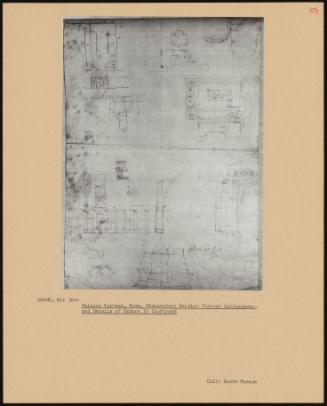 Palazzo Farnese, Rome, Preparatory Section Through Carriageway, And details Of Orders In Courtyard