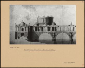 Triumphal Bridge Design, Lateral Elevation, Left Third