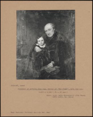 Portrait Of Anthony Sterling, Editor Of 'the Times', With His Son