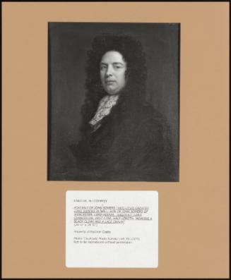 Portrait Of John Somers In 1697; Son Of Somers Of Worcester; Lord Keeper, 1682/3-97; Lord Chancellor, 1697-1700; Half-Length, Wearing A Black Cloaking And A Lace Cravat