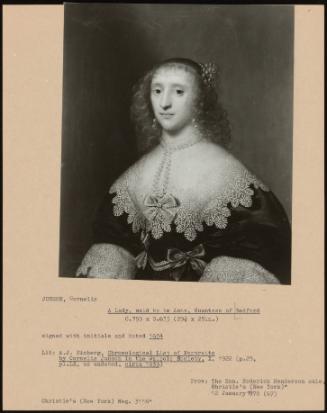 A Lady, Said To Be Anne, Countess Of Bedford