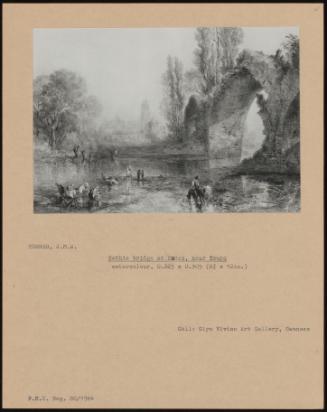 Gothic Bridge At Eudes, Near Tours