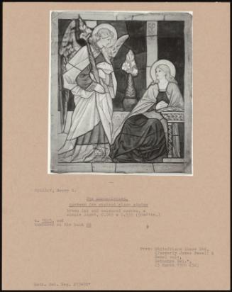 The Annunciation, Cartoon For Stained Glass Window