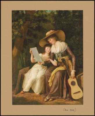 Double Portrait Of Mary, Countess Of Erne, With Her Daughter Lady Caroline Crichton, Later Lady Wharncliffe, In A Wooded Landscape