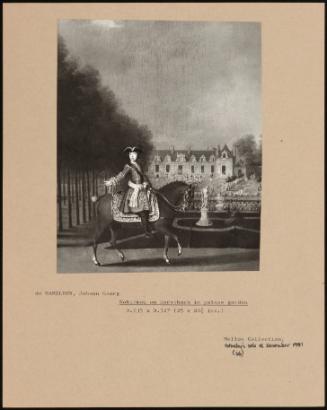 Nobleman On Horseback In Palace Garden