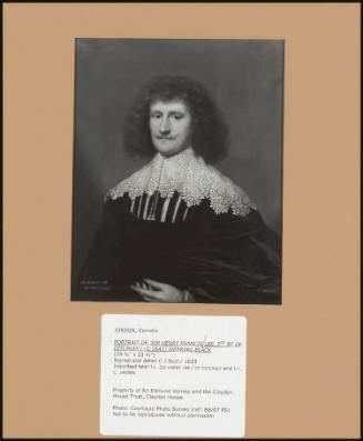 Portrait Of, Sir Henry Francis Lee, 2nd Bt Of Ditchley (+C. 1641) Wearing Black