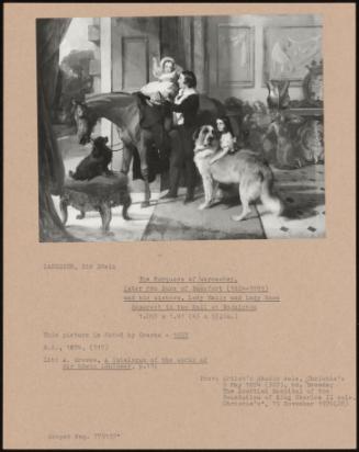 The Marquess Of Worcester, Later 8th Duke Of Beaufort And His Sisters, Lady Emily And Lady Rose Somerset In The Hall At Badminton