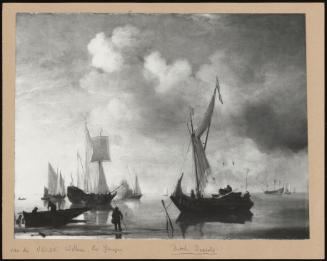 Dutch Vessels; Dutch Vessels Lying Inshore In A Calm, One Saluting