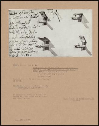 Four Drawings Of Gun Ports On One Sheet, Illustrating The Shadows Which The Port Lid Makes When In Various Positions.