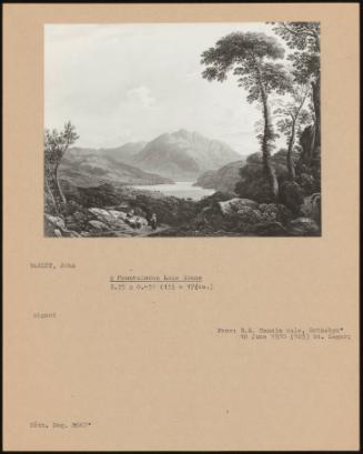 A Mountainous Lake Scene