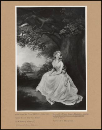 Portrait Of Lady Robert Chambers, Seated With Indian Landscape In Background