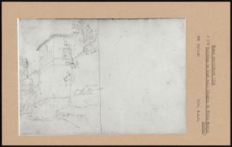 Roman Sketchbook 1746 Building On High Wall ((Loggia In Villa Medici Garden)