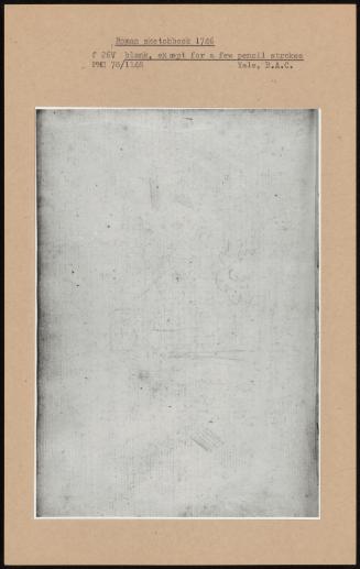 Roman Sketchbook 1746 Blank, Except For A Few Pencil Strokes