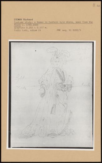 Costume Study: A Woman In Eastern Style Dress, Seen From The Front