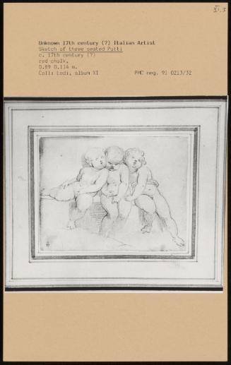 Sketch Of Three Seated Putti