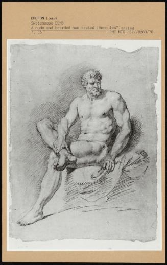 A Nude And Bearded Man Seated (Hercules ) Seated