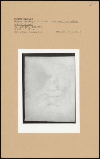 Mother Kissing A Child Who Turns Away, Set Within A Fictive Oval