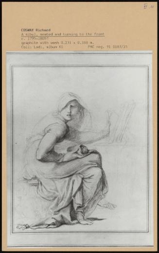 A Sibyl, Seated And Turning To The Front