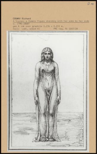 A Vision: A Female Figure Standing With Her Arms By Her Side