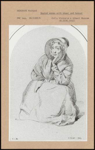 Seated Woman With Shawl And Bonnet