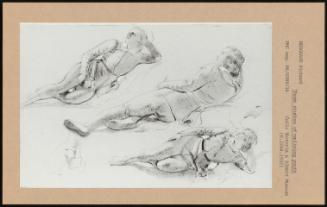 Three Studies Of Reclining Youth