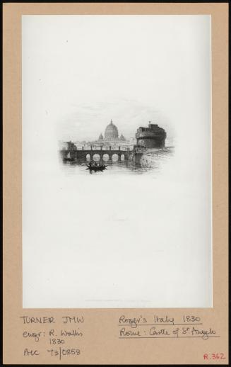 Roger's Italy 1830 Rome: Castle Of St Angelo