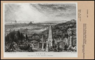 Scott's Prose Works 1834-6 Paris From Pere La Chaise, Massena's Monument (Rii 1026)