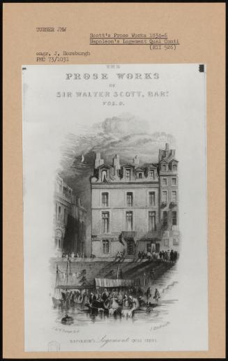 Scott's Prose Works 1834-6 Napoleon's Logement Quai Conti (Rii 526)