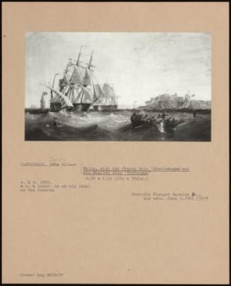 Malta, With The French Ship 'charlemagne' And The English Ship 'trafalgar'