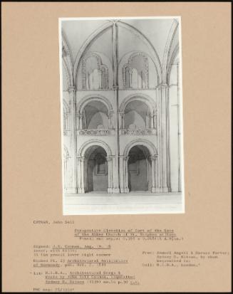 Perspective Elevation Of Part Of The Nave Of The Abbey Church Of St. Stephen At Caen