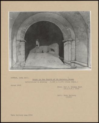 Crypt In The Church Of St. Gervais, Rouen