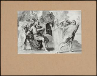 Illustration for the ceiling at Houghton Hall, "Oedipus at Colonus"