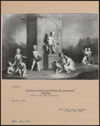 Children Depicted Representing The Sciences Of Medicine